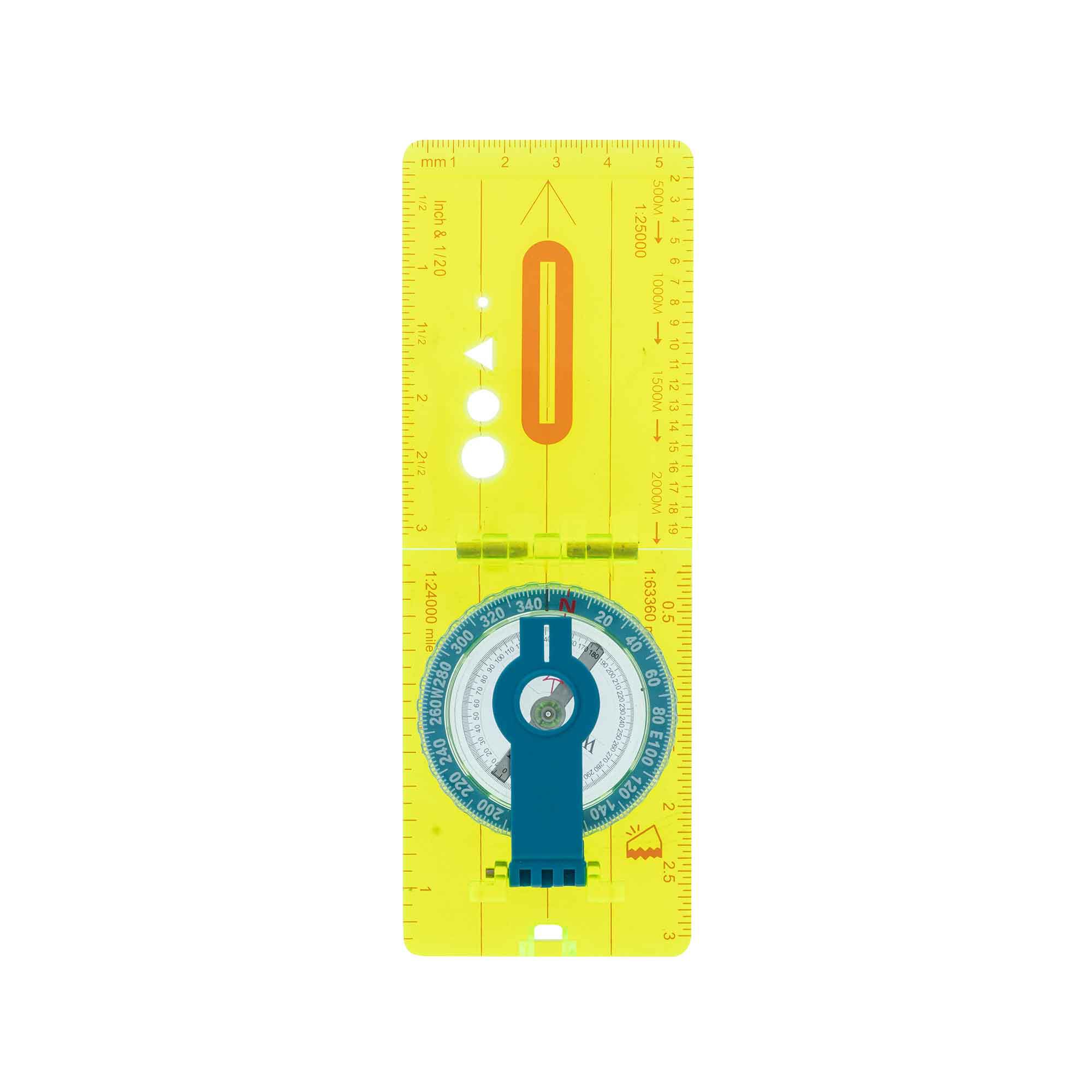 Boussole à Lentille UST Hi-Vis - Fluorescent - Camping & Randonnée